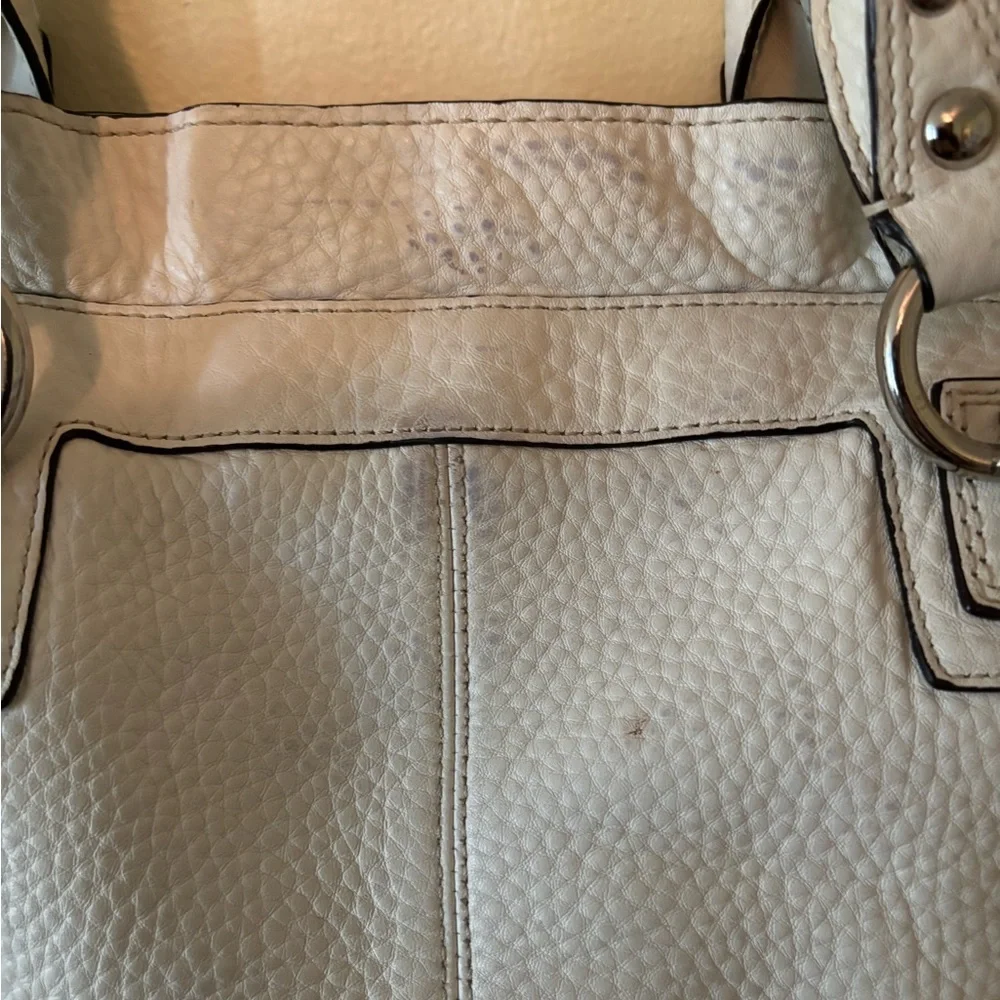 Coach Penelope Satchel/Shoulder Bag~Cream/Bone White Pebbled Leather SEE PHOTOS - Picture 4 of 16
